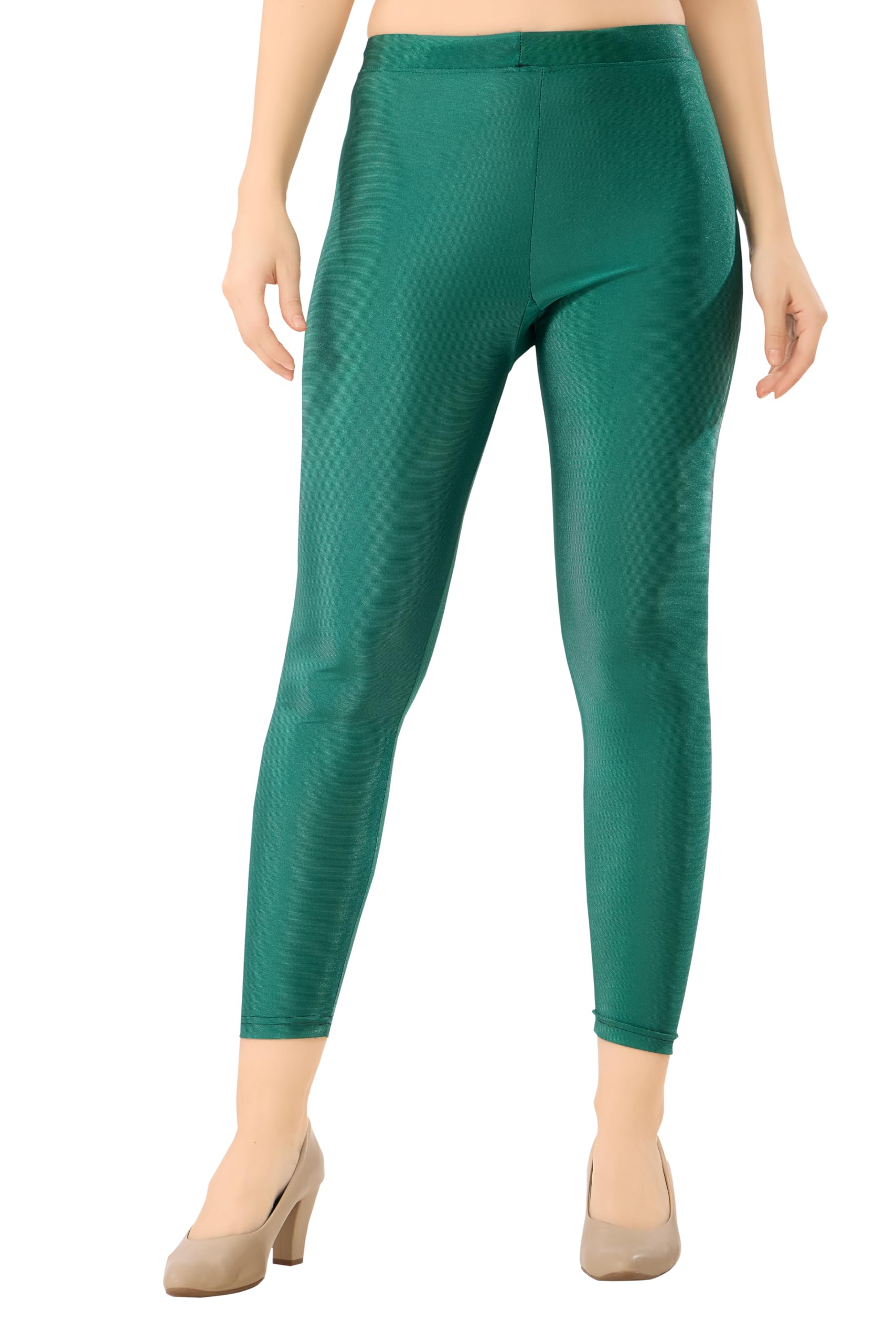 trasa Tailored Cut & Slim Fit Stretchable Nylon Elasthane Fabric Ankle Length Shimmer Leggings for Women - Sizes - M,L, XL, 2XL,3XL,4XL-picture-35
