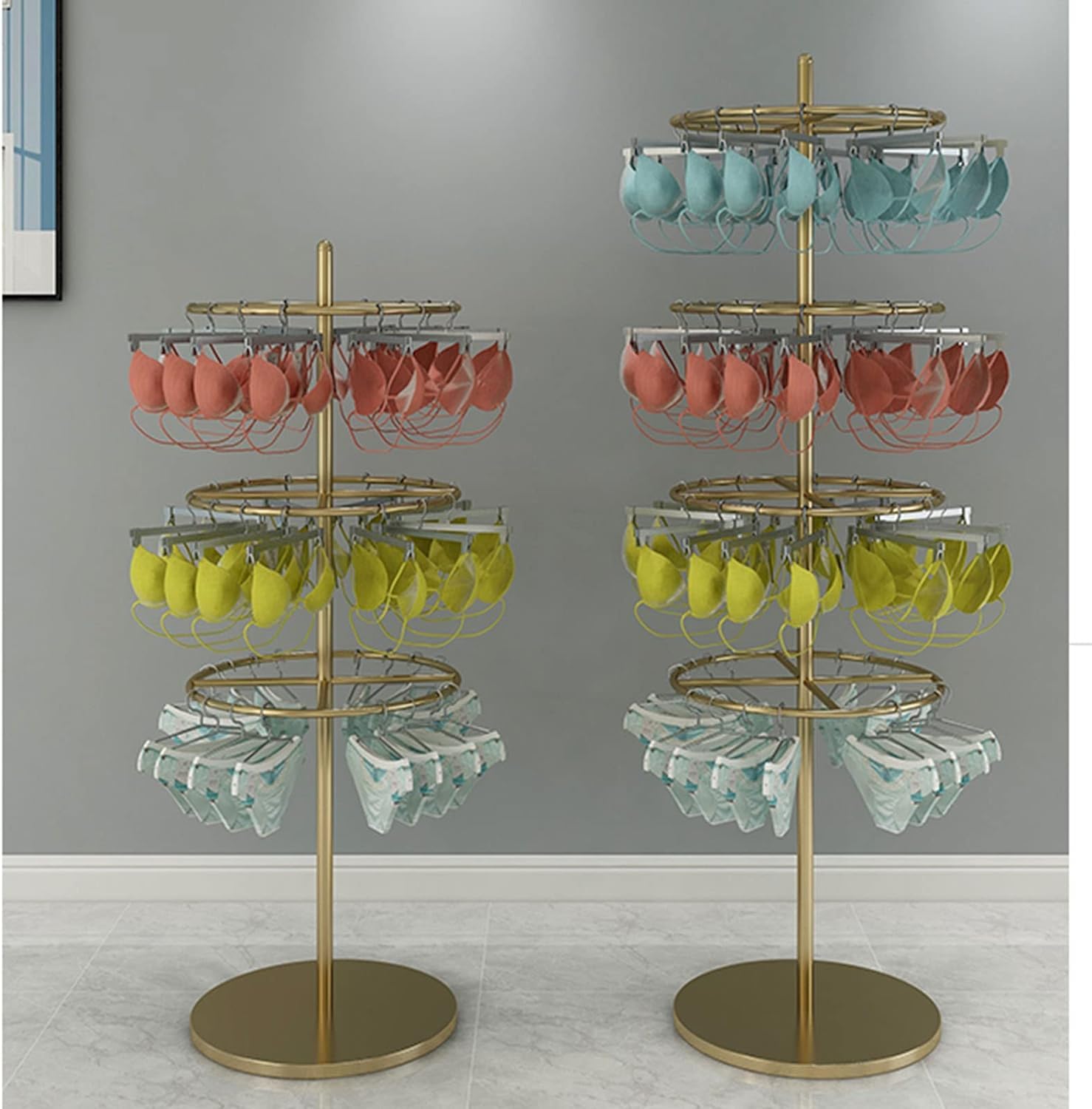 Drehbares Verkaufsdisplay Merchandising Rack – rundes drehbares Spinnerregal für Einkaufszentren, Ausstellungen und Einzelhandelsgeschäfte – Verkaufsständer