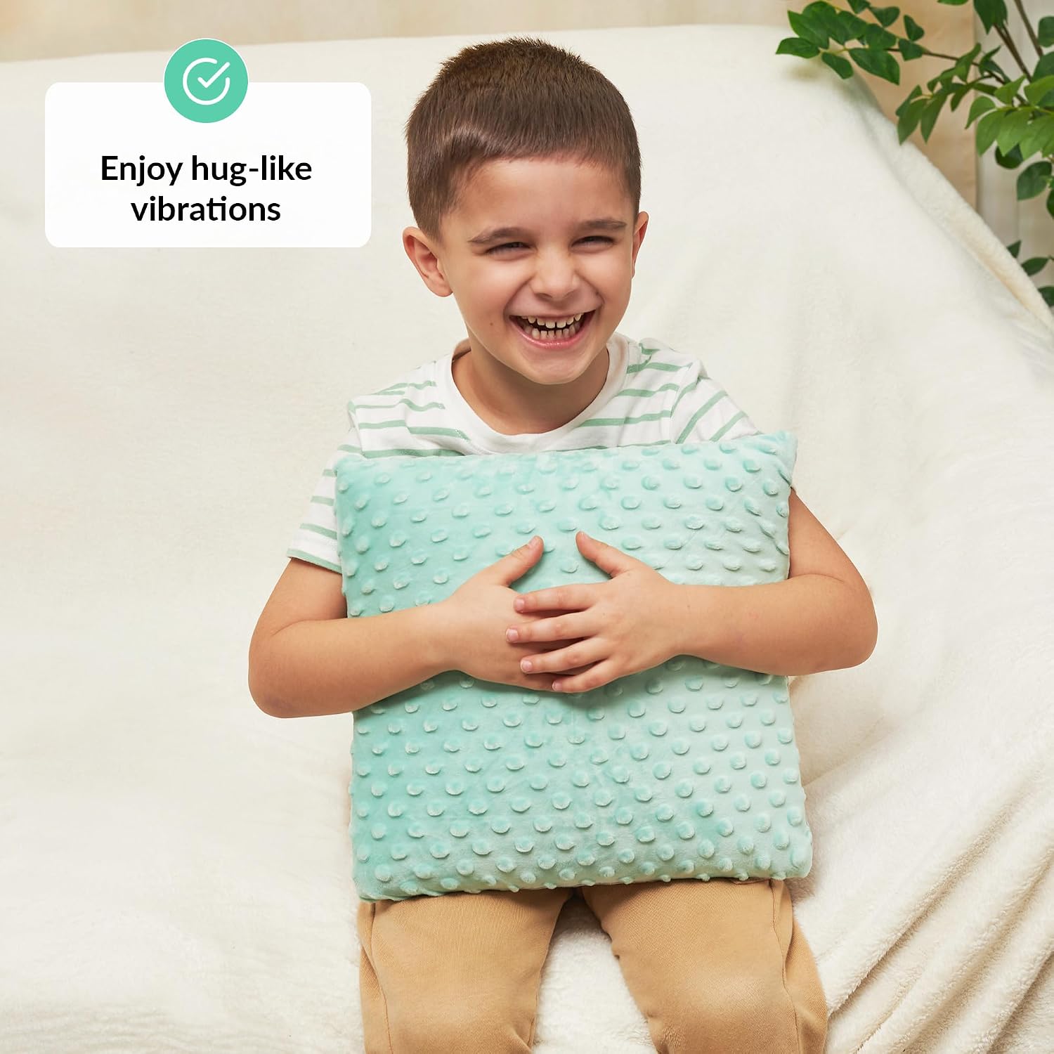 ODOXIA Vibrating Pillow for Autistic Kids | Sensory Pillow for Kids & Adults | Relaxing, Huggable Feeling | Sensory Vibration | Vibrating Items for Autism | 2 AA Batteries Required
