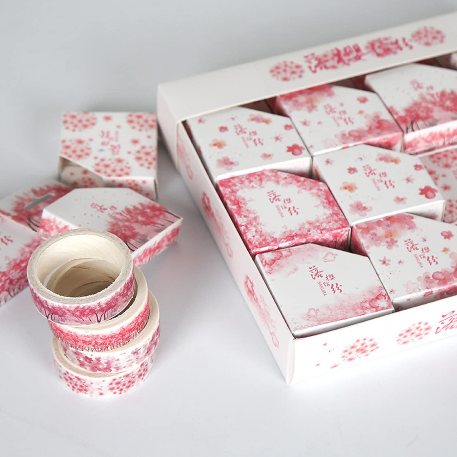 Washi Tape, 48 Rollos De Cinta Adhesiva Decorativa Washi Tape, Diseño De Flores, Cinta Decorativa para Manualidades, para Álbumes De Recortes, Envolver Regalos, Bricolaje,O