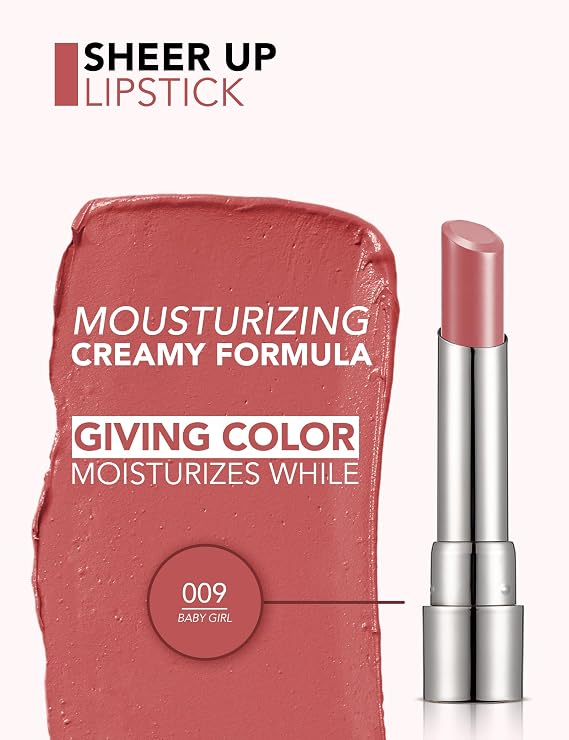 Sheer Up Semi-Transparan & Bright Finished Moisturizing Lipstick