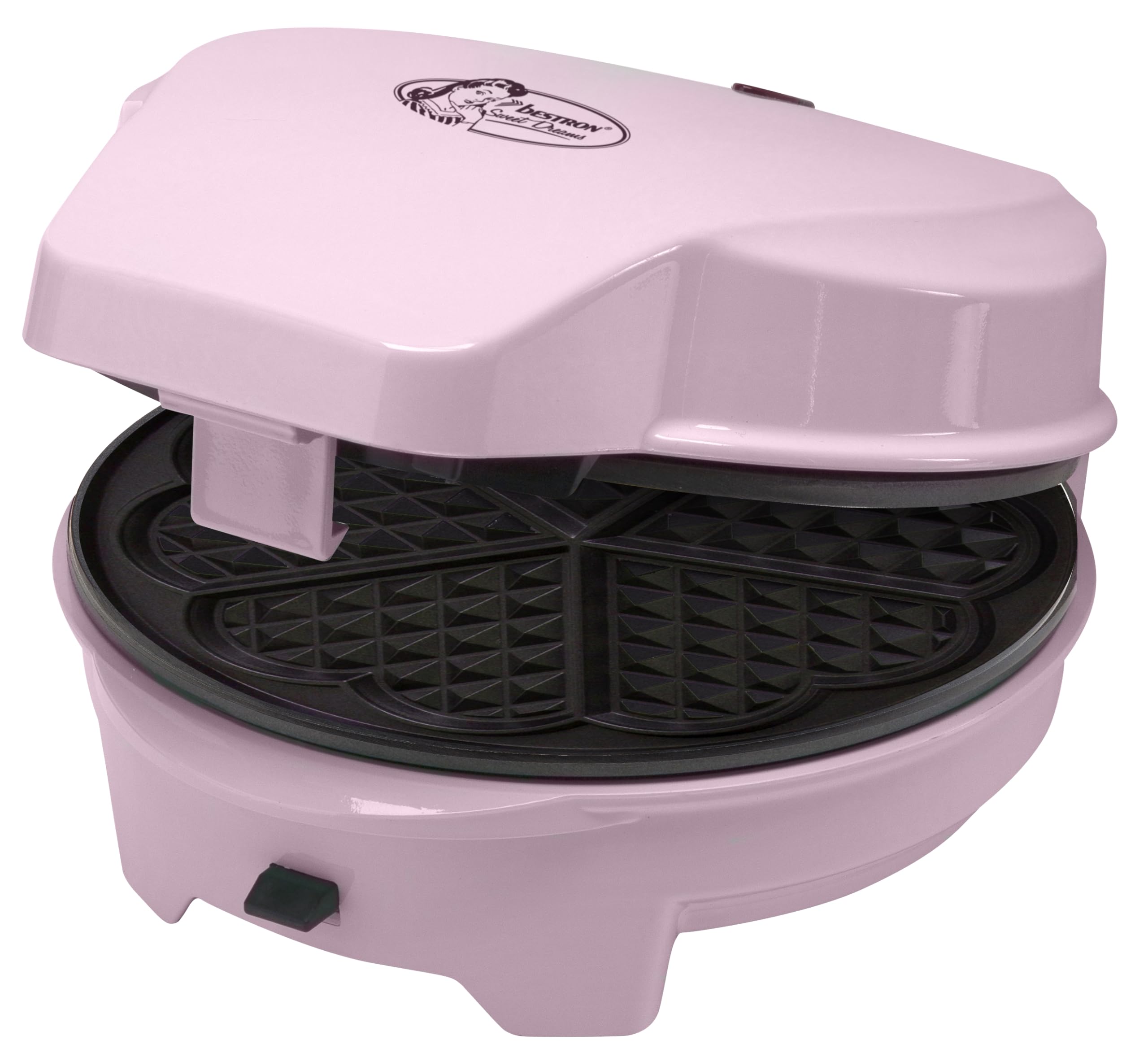 Bestron Appareil à gâteaux rétro 3 en 1 Cakemaker, Pour faire des beignets, des muffins et des cake pop, Sweet Dreams, Revêtement antiadhésif, 700 W, Menthe, Vert