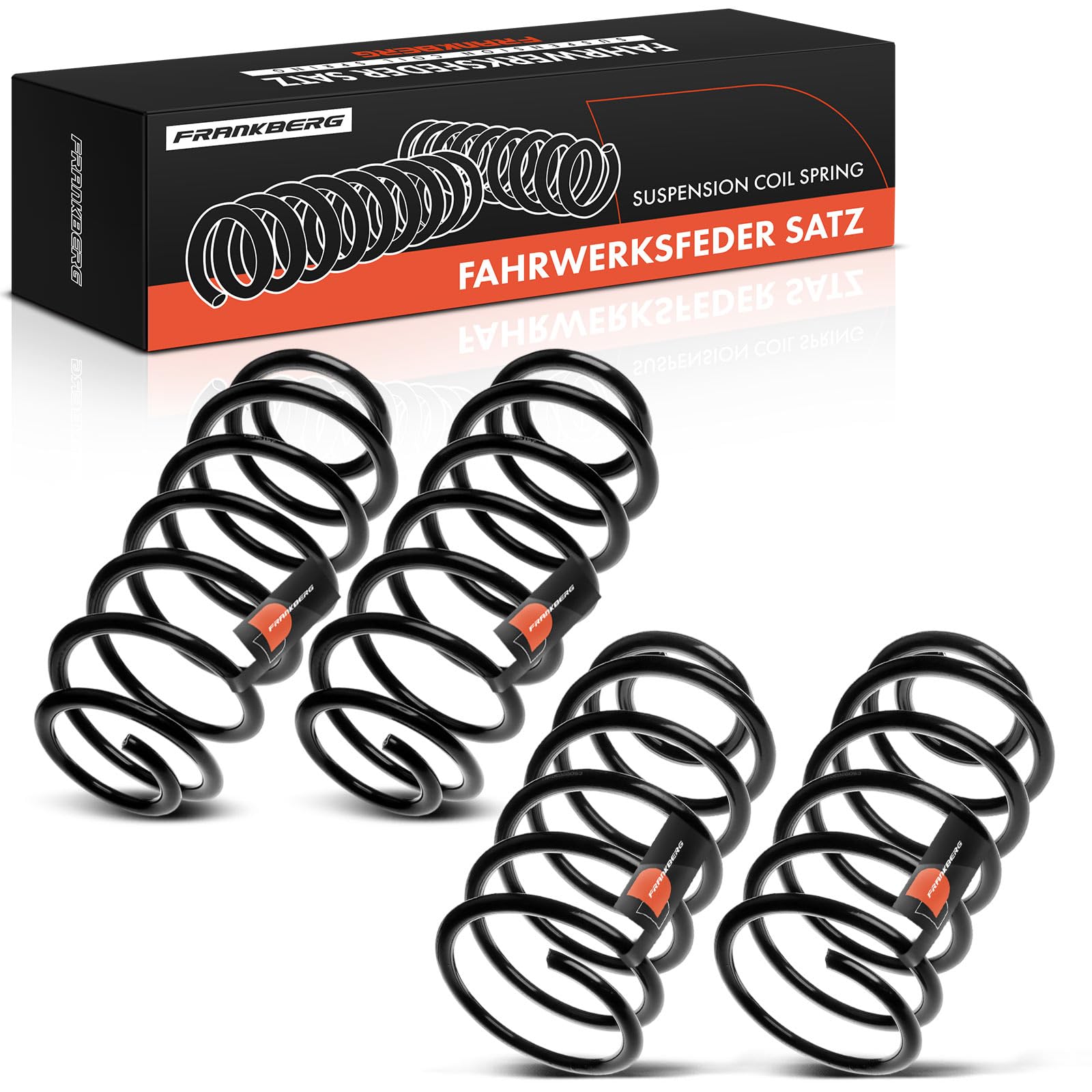 Frankberg 4 muelles de suspensión delanteros y traseros 1J0511115AJ | Compatible con: Golf IV 1J1, A3 8L1