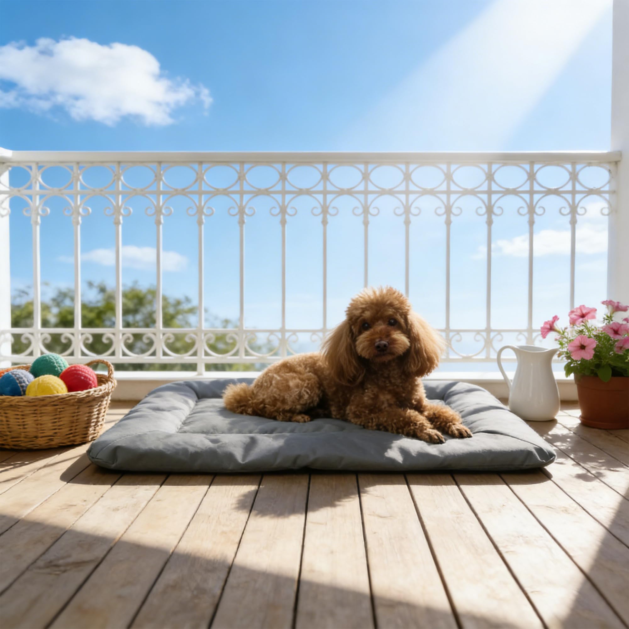 Tapis Chien Voyage, Extérieur pour Animaux De Compagnie Multifonction Matelas, Gris, Matelas pour Chien & Chat Imperméable, Gris, Imperméable, Pliable, Lavable