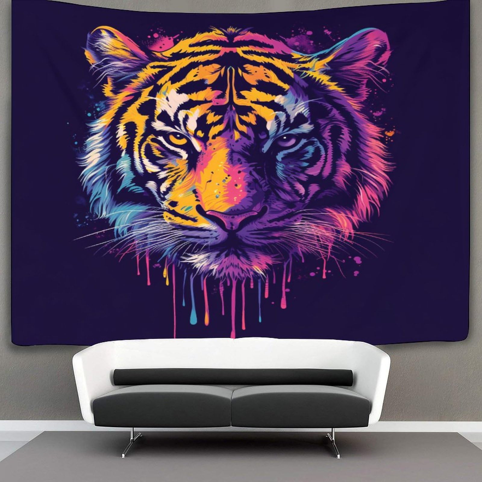 kaiyun Tiger Tapestry Wall Hanging,Animal for Bedroom Decor Birthday Party Celebration Or Garden Backdrop 130cmx150cm