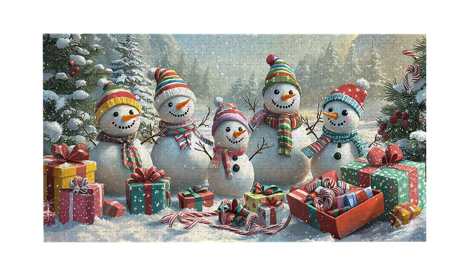Puzzle 1692 Puzzle Erwachsene, EIN Herausforderndes Rätsel, Puzzles-Geschenk 179x31cm, Puzzlespiele für Die Ganze Familie, Geschenke für Frauen, Geschenke für Männer, Thema: niedlich Schneemann j-603