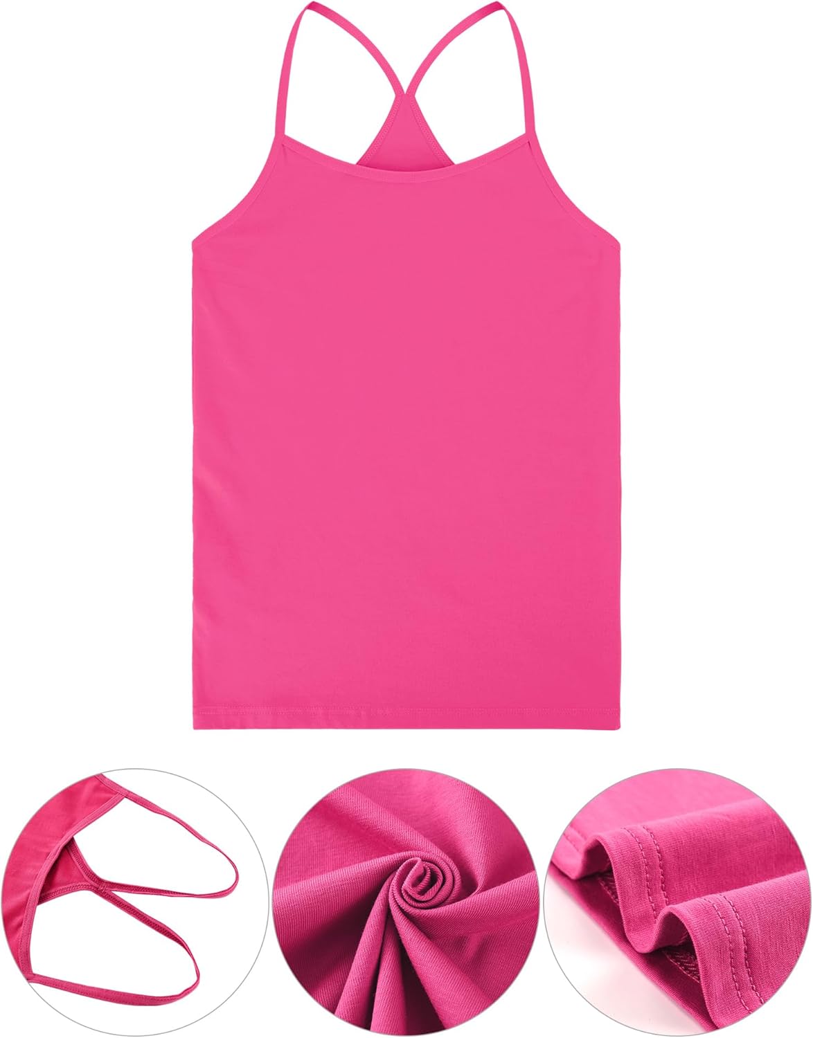 Boao 3 Pieces Girls Dance Tank Tops Racerback Camisole Undershirts Spaghetti Strap Camis Dance Clothes Tank Tops for Girls - Image 3