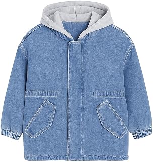 Bold N Elegant Kids Denim Hoodie Jacket with Fur Lining & Cartoon Monster Print | Winter Hooded Jacket for Boys & Girls 4 ... Price In India