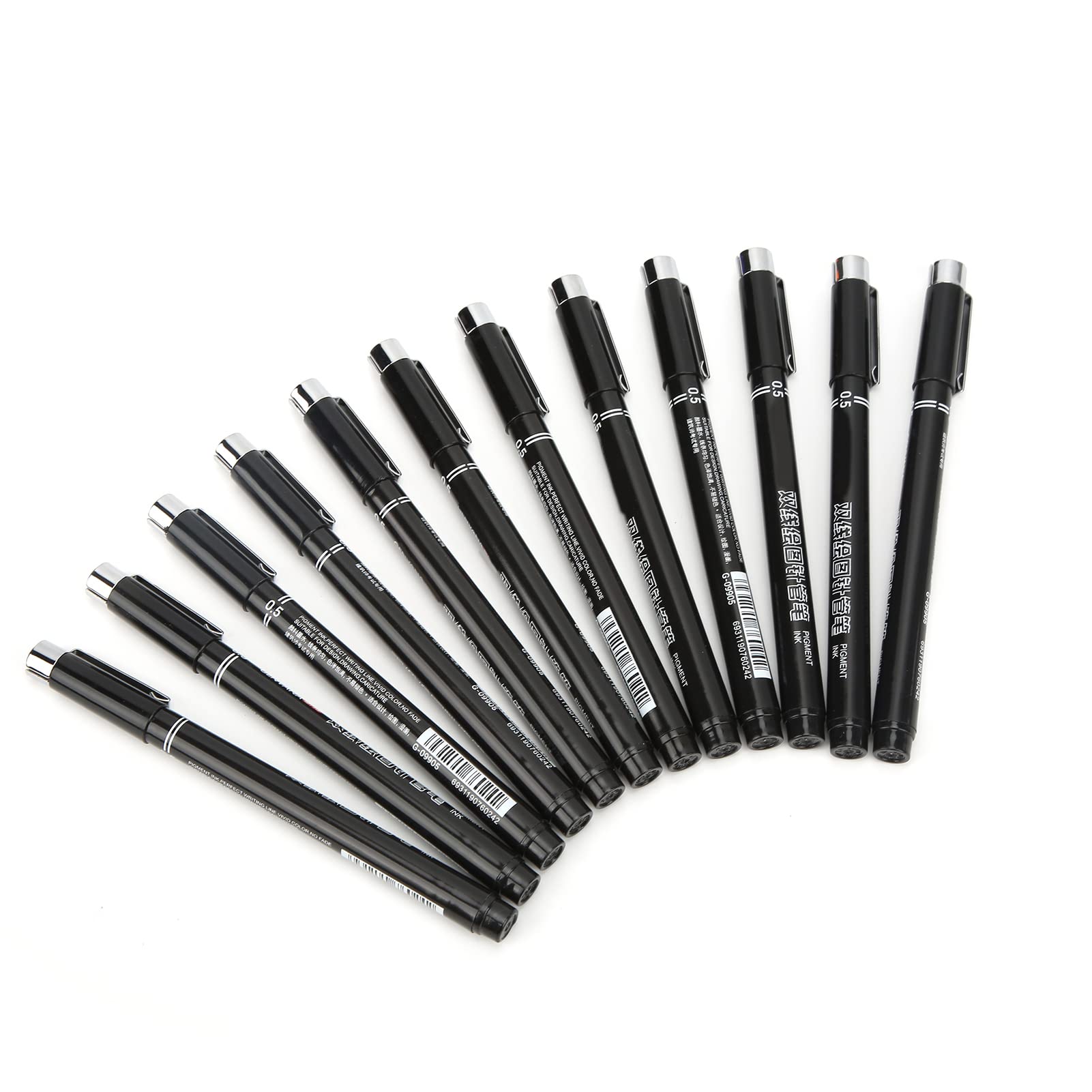 Amazon.co.jp: Line Drawing Pens, Fade Resistant, Set of 12, Sketch