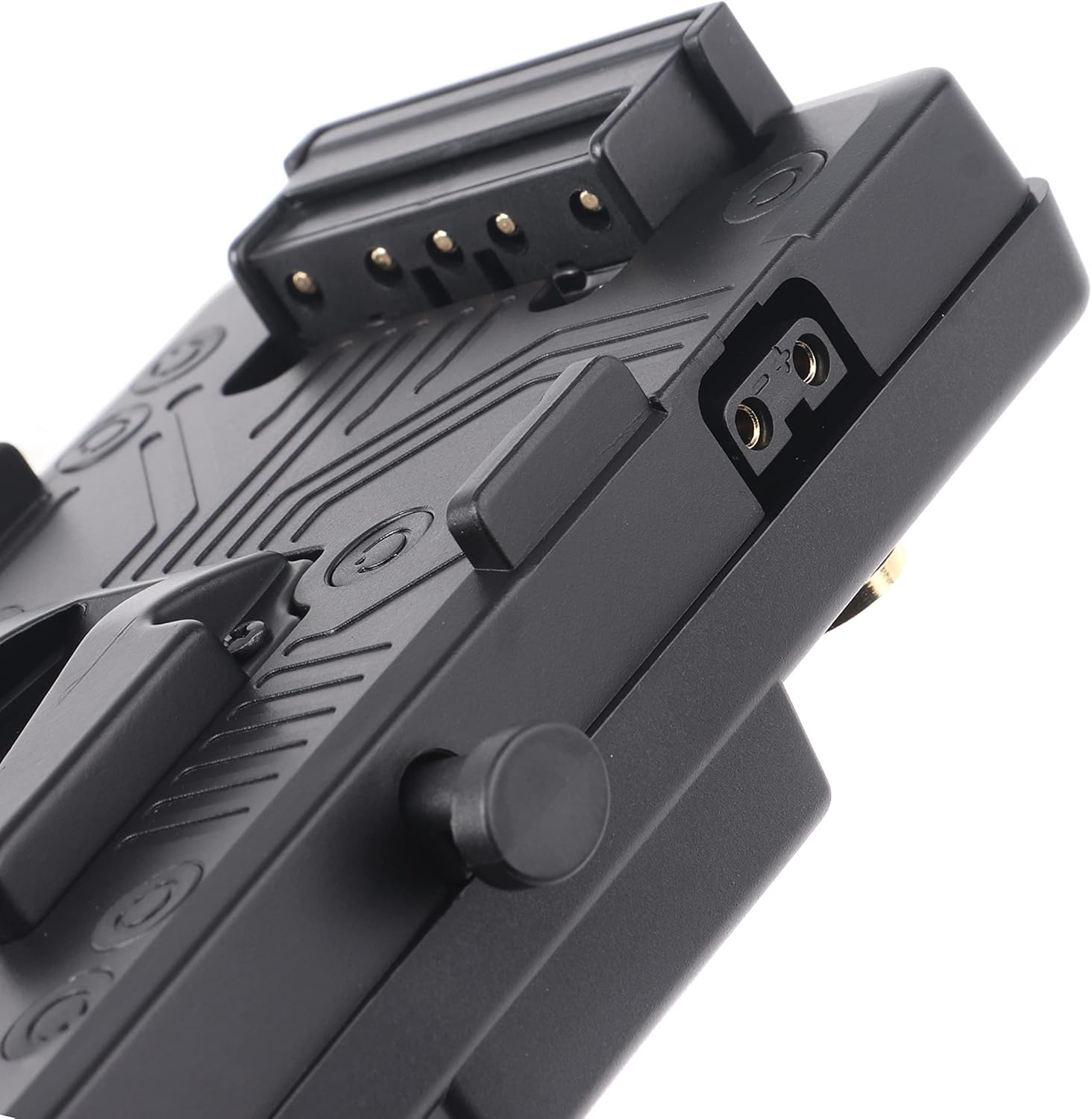 Fotga Power Adapter Coverter Plate for V Mount Battery to Gold Mount Anton Bauer Battery for Panasonic for Sony Camcorder HDV DSLR Camera,with Two 14.8V D-tap Output