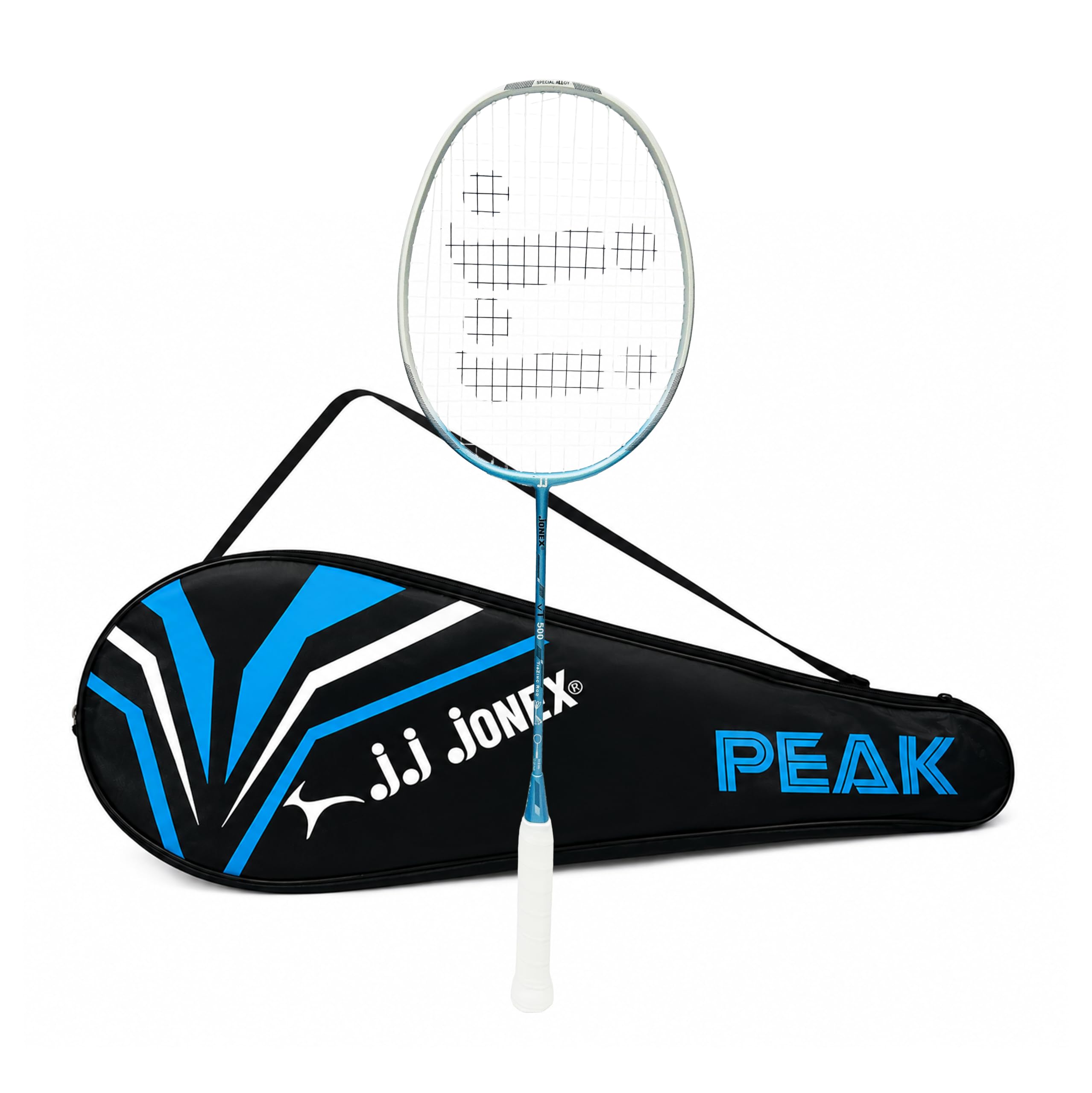 JJ JONEX x Peak vT 500 Badminton Racket for Beginners & Adults, Aluminium Frame with Carbon Joint Lightweight Shuttle Bat for Practice & Match Durable Racquet with Grip Handle-image-13