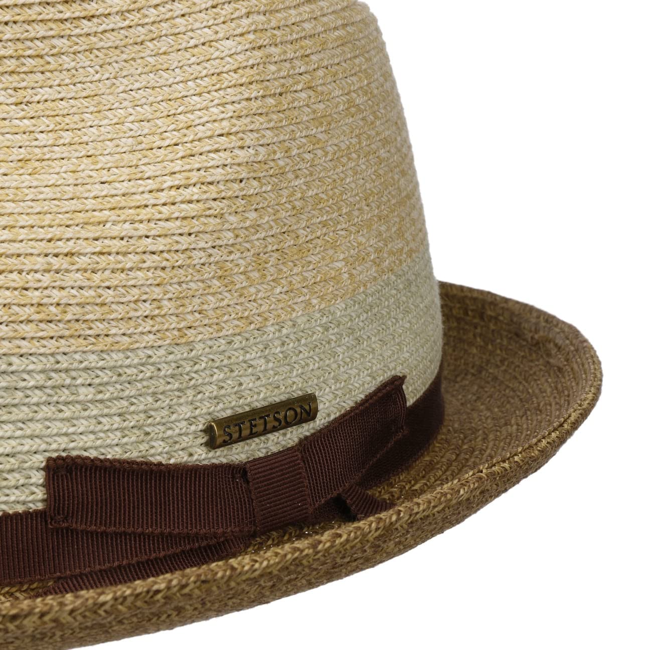 Stetson Madison Sombrero Player de Paja Toyo ala en Contraste Proteccion UV 40 Unisex Primavera Verano