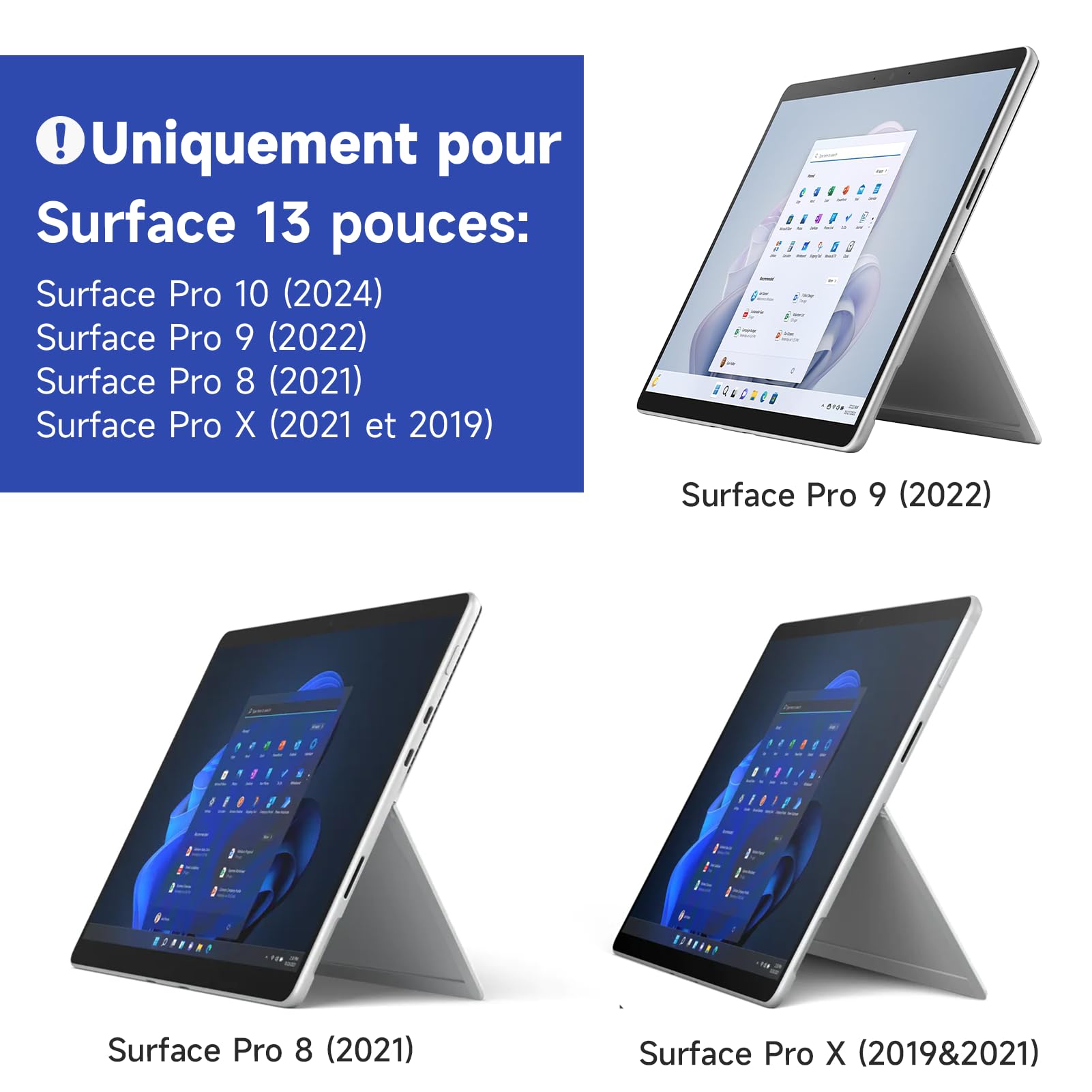 IPROKKO Filtre de Confidentialité Magnétique Pour 13 Pouces Surface Pro 11/10/9/8/X, Protection D'écran Amovible, Anti Lumière Bleue, Anti Reflet, Ecran Anti Espion Pour Microsoft Surface
