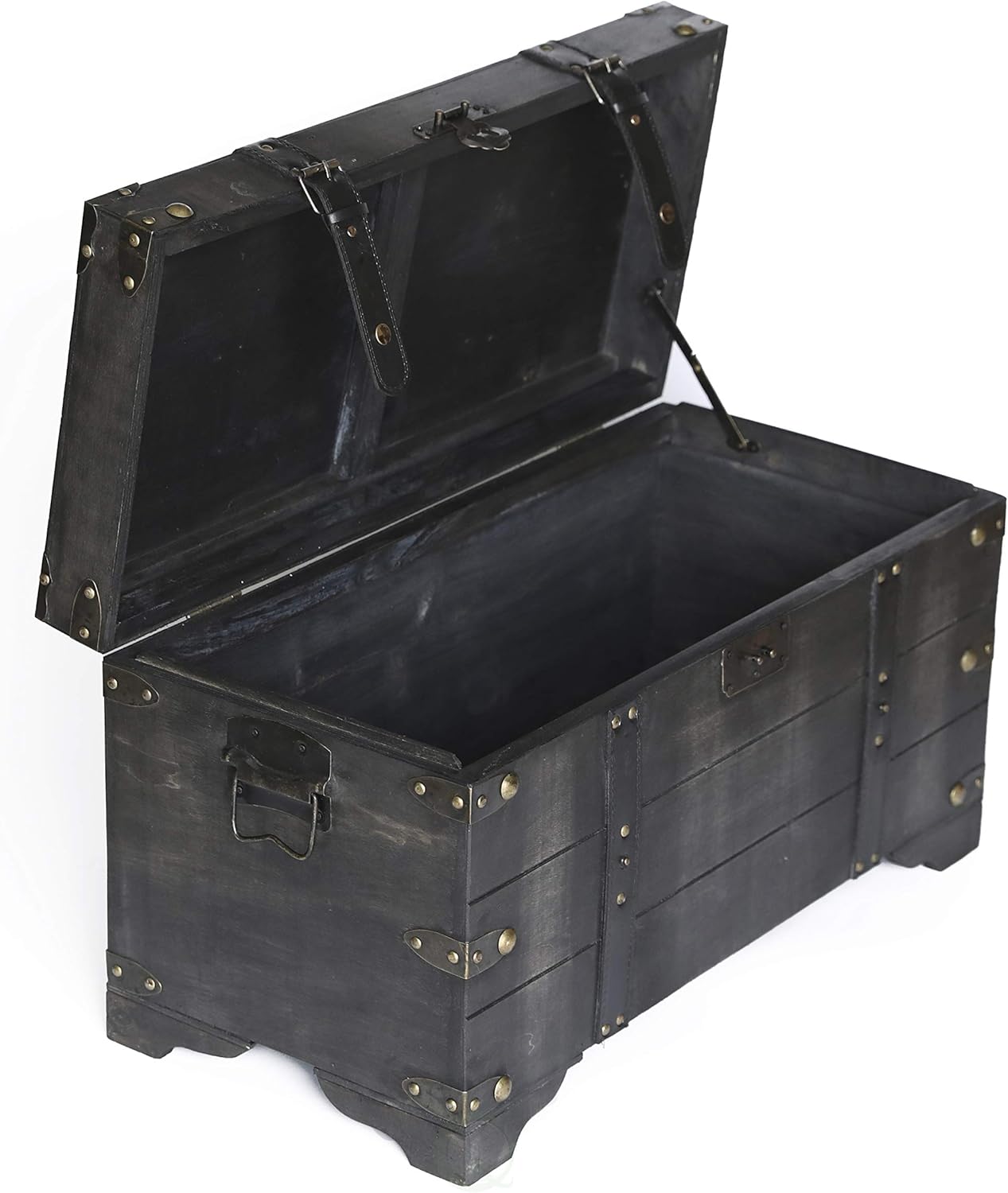 Vintiquewise Storage Trunk, Black : Home & Kitchen
