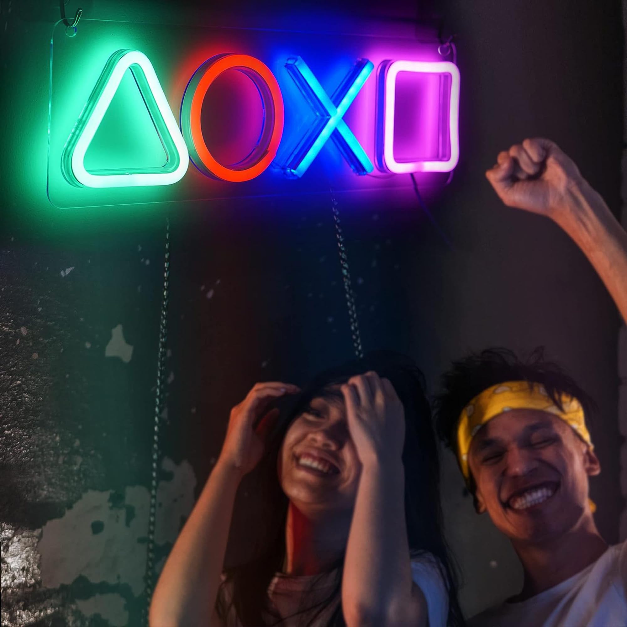 Insegna al neon del giocatore, Insegne al neon da gioco a LED USB/interruttore, decorazione grafica al neon Segno Sala Giochi Decor lampada per i giocatori Ragazzi camera bambini regalo