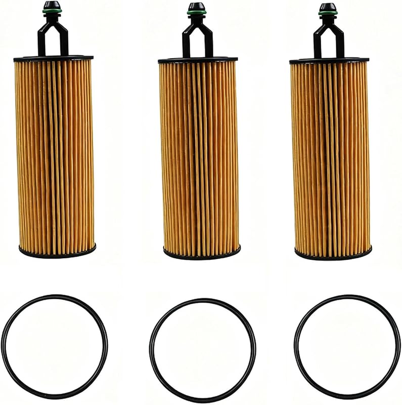 Filtro de óleo do motor QGQZIQG 68191349AA para motores 3.6L – Kit com 3 unidades