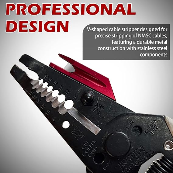 47010 V Cutter NMSC Cable Stripper, Stainless Steel Wire Cutter NM Cable Stripper Knife Attachment