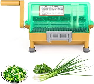 Commercial Green Onion Cutter, Manual Scallion Chopper & Slicer with Stainless Steel Blade, 3mm Shredded Green Onions, Leeks, Cilantro, Garlic - Professional Vegetable Shredder