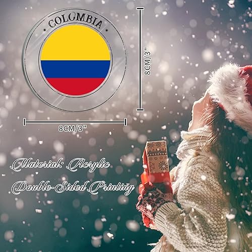 Vista 218 de Guatemala - Adornos acrílicos de Navidad, regalo de recuerdo de ciudad patriótica, adorno para árbol de Navidad, bandera nacional de Guatemala