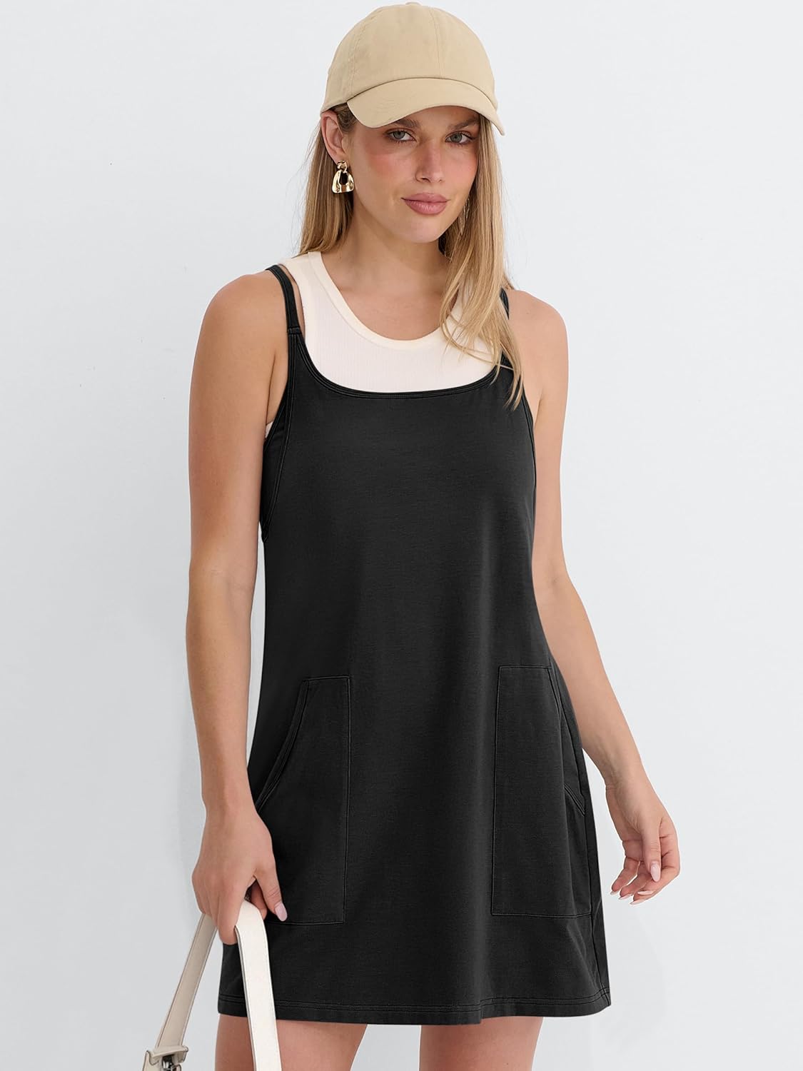 ANRABESS Womens Summer Dresses Athletic Tennis Workout Active Mini Romper Dress Built in Shorts 2026 Beach Vacation Clothes - Image 2