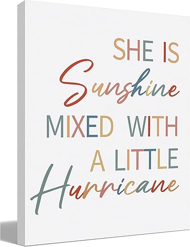 She is Sunshine Mixed with a Little Hurricane - Lienzo decorativo para la pared del cuarto del bebé, decoración para el hogar, habitación de bebé,
