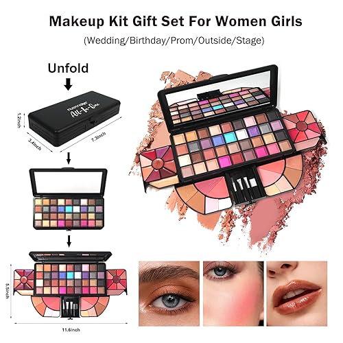 Miniatura 3 de Todo en un kit de maquillaje 72 colores portátil todo en una paleta de regalo de maquillaje