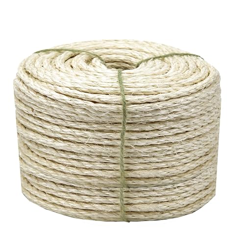 Cat Sisal Rope 164-Feet 4mm for Scratcher Repair and Replace