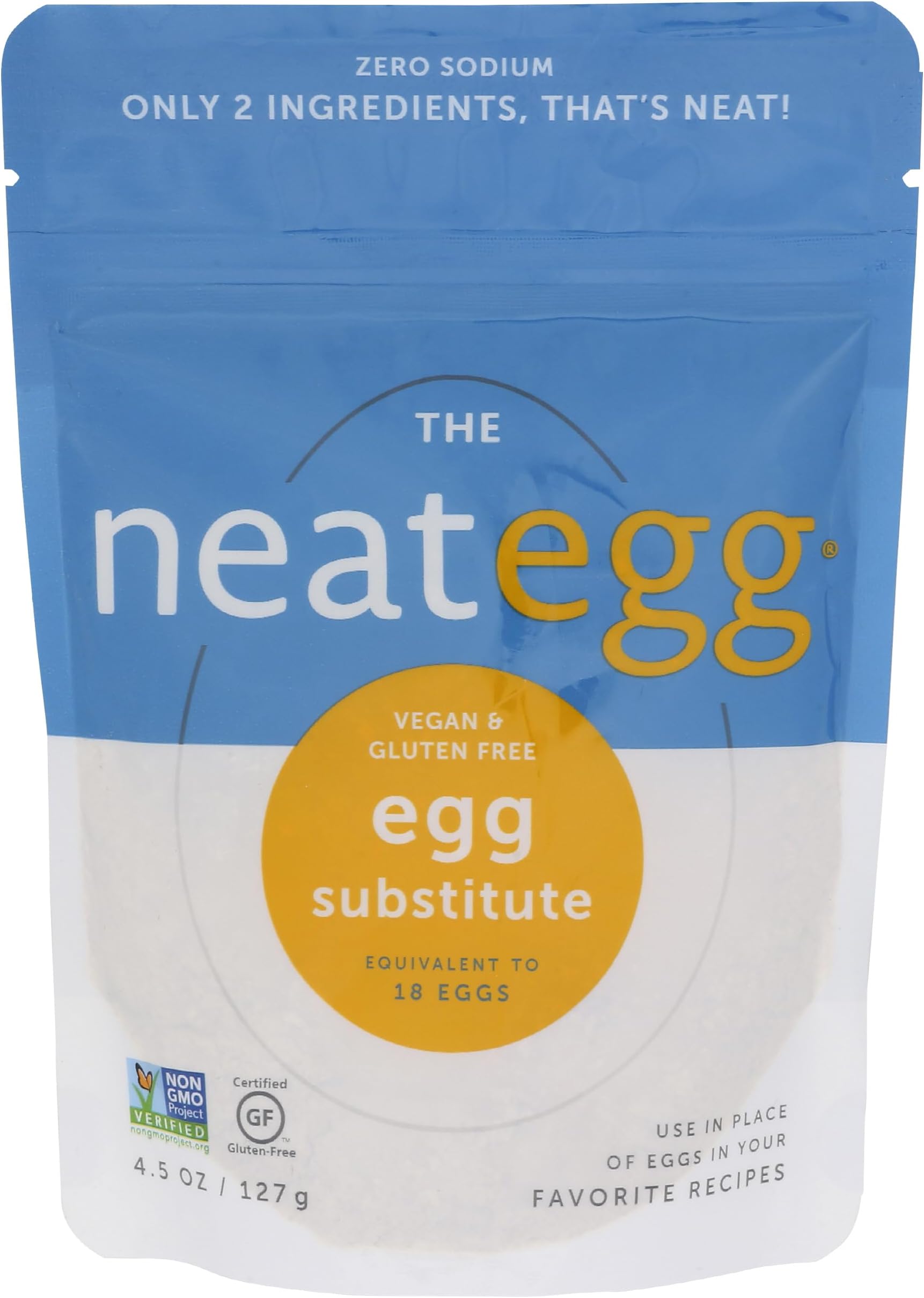 neat - Plant-Based - Egg Mix (4.5 oz.) - Non-GMO, Gluten-Free, Soy Free, Egg Substitute Mix