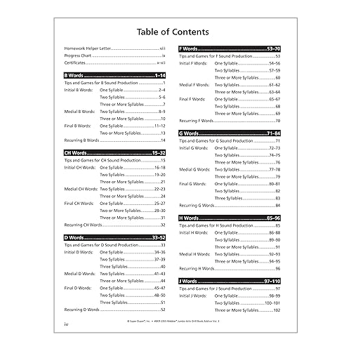 Miniatura 3 de Super Duper Publications  Webber Jumbo Artic Drill Book Add-On Volume 3  Logopedia - Articulación  Materiales educativos de aprendizaje para niños