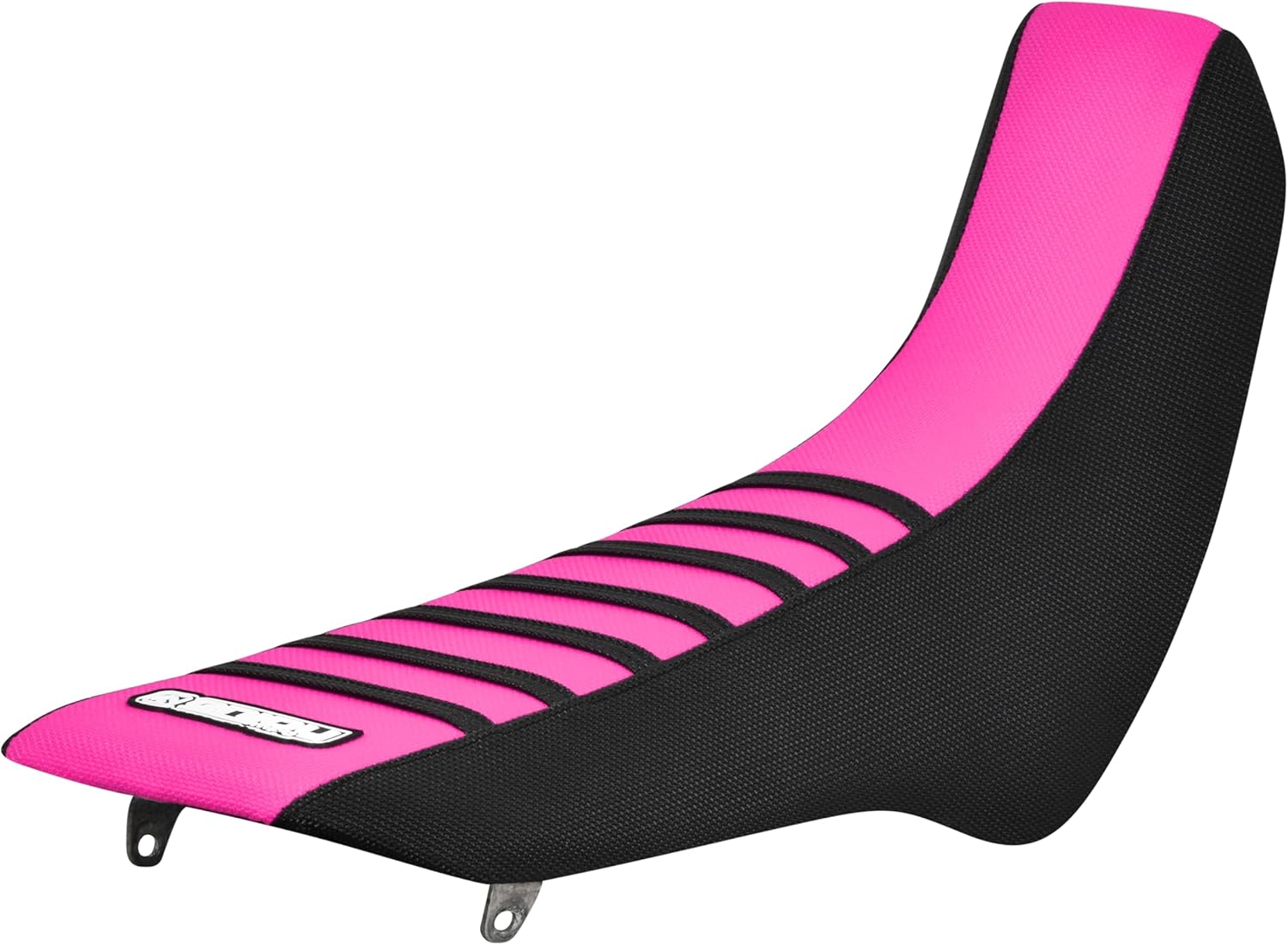 Enjoy Mfg Seat Cover - Compatible with Kawasaki 1996-2008 KLX 300R (Black Sides/Black Ribs) #372 (Black/Pink/Black)