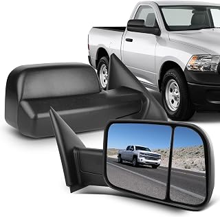 ECCPP Power Heated Towing Mirrors for 2002-2009 Dodge Ram 1500/2500/3500 - Pair, Manual Fold, Wide View Replacement
