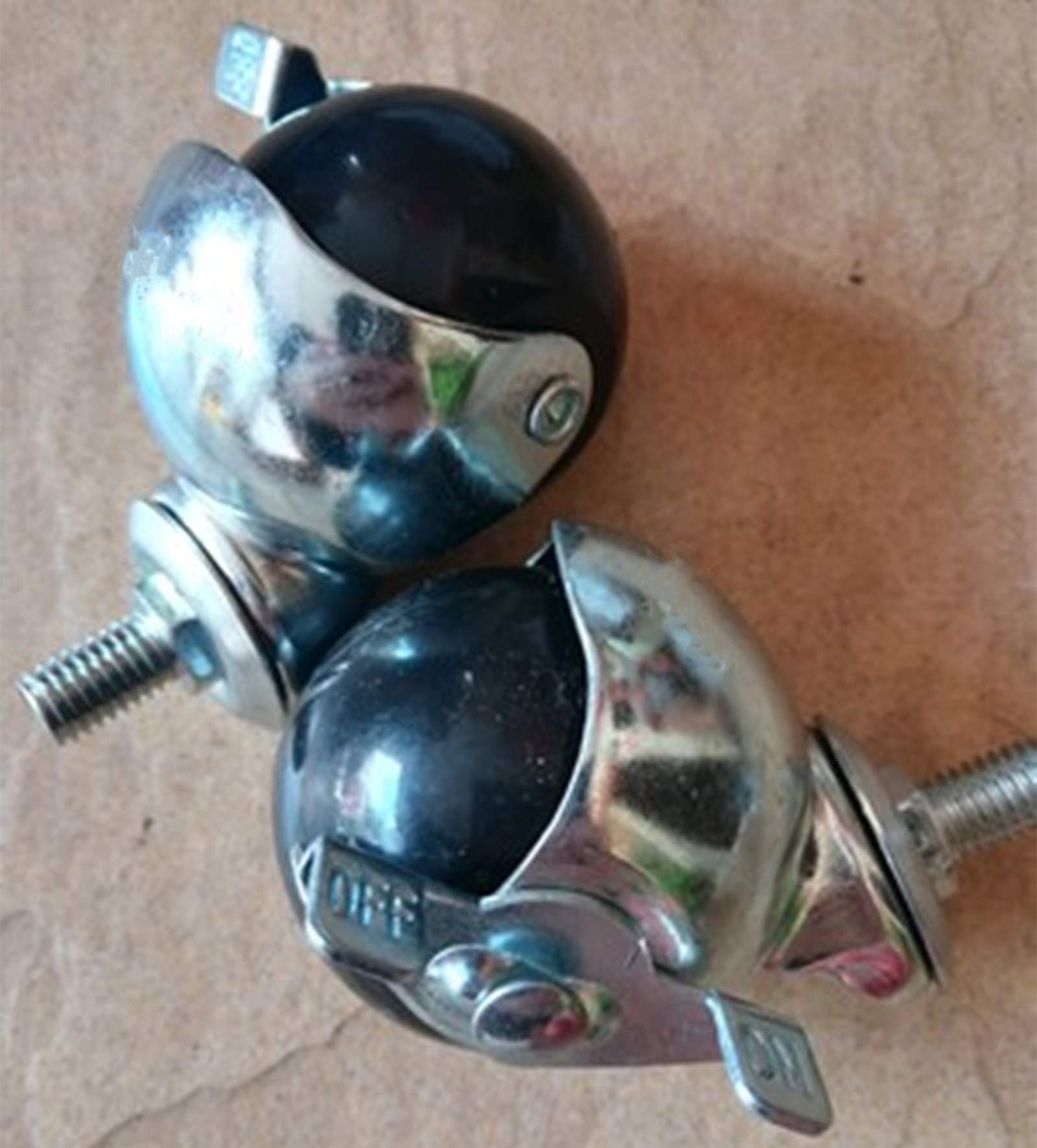 roues pour meubles, roulettes, Roulettes 2 po 50 mm avec boule sphérique, tige filetée M8 x 15 mm, roulettes pivotantes, nylon, for canapé, landau, table basse, 4 pièces (frein) ( Color : Brake+univer