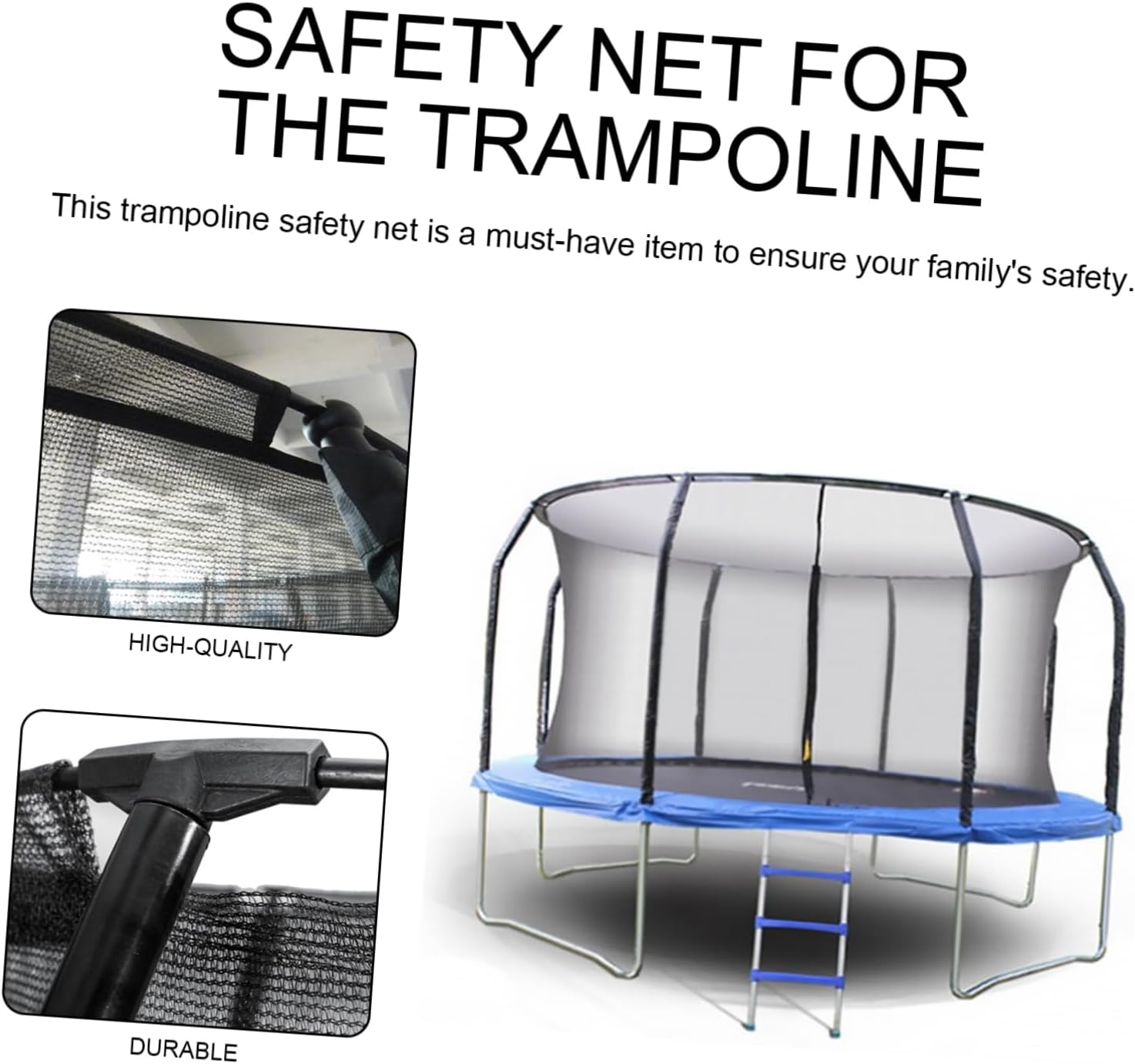 1 Set Trampoline Inner Net Trampoline Enclosure Net Safety Mesh Netting Trampoline Replacement Enclosure