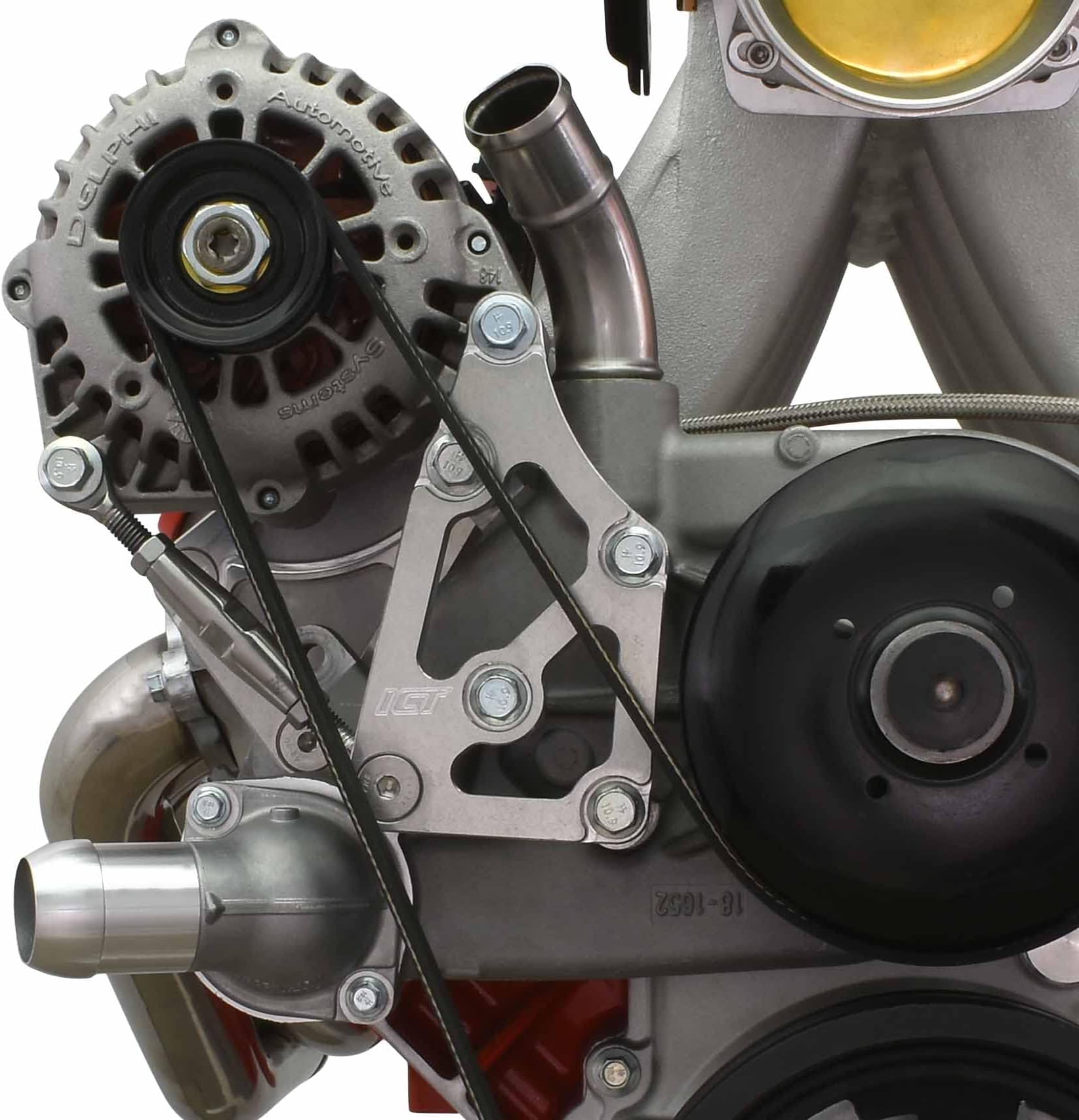 ICT Billet Alternator Bracket Compatible with S10 LS Swap