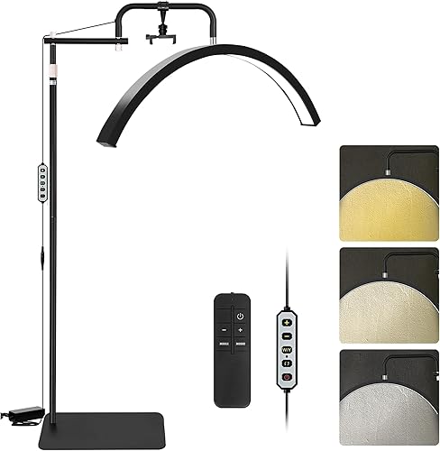 Luz de pestañas  Luz LED de media luna para extensiones de pestañas, lámpara técnica de pestañas para tatuadores, esteticista, brillo y altura