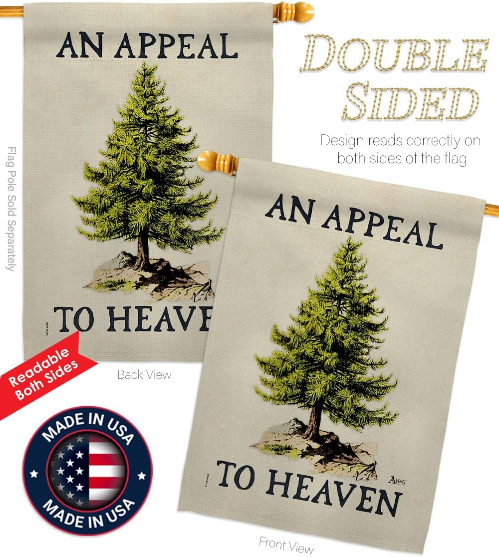 an Appeal to Heaven Garden House Flag Washington's Cruisers Vintage Poster Door Decor Gadsden Liberty Pine Tree Yard Sign Historical Revolution Colonial Banner Gifts Patriotic Decorations Made in USA