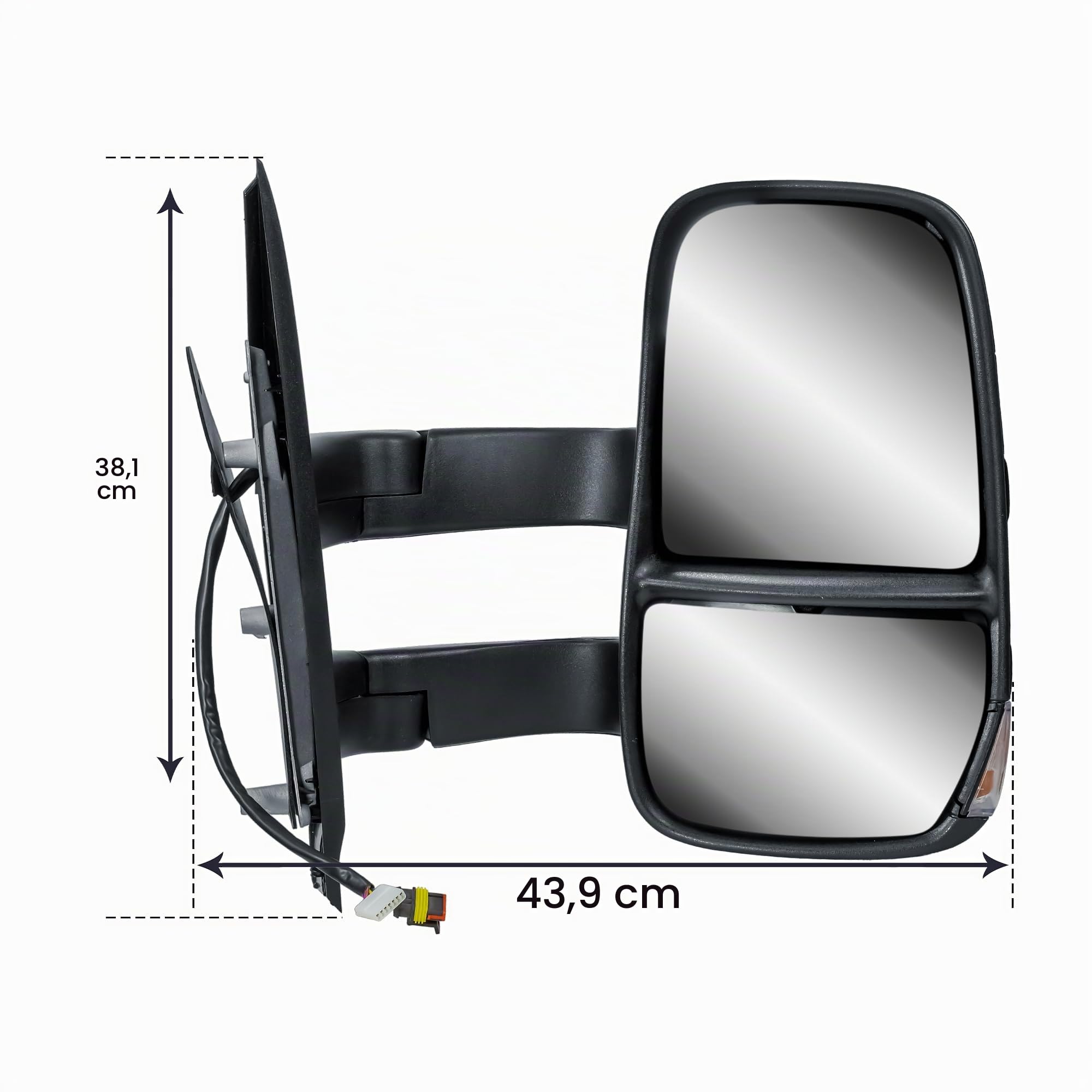 Specchietto retrovisore destro specchietto braccio lungo elettrico e riscaldabile con indicatore di direzione per camion IVECO Daily VI 2014-2024