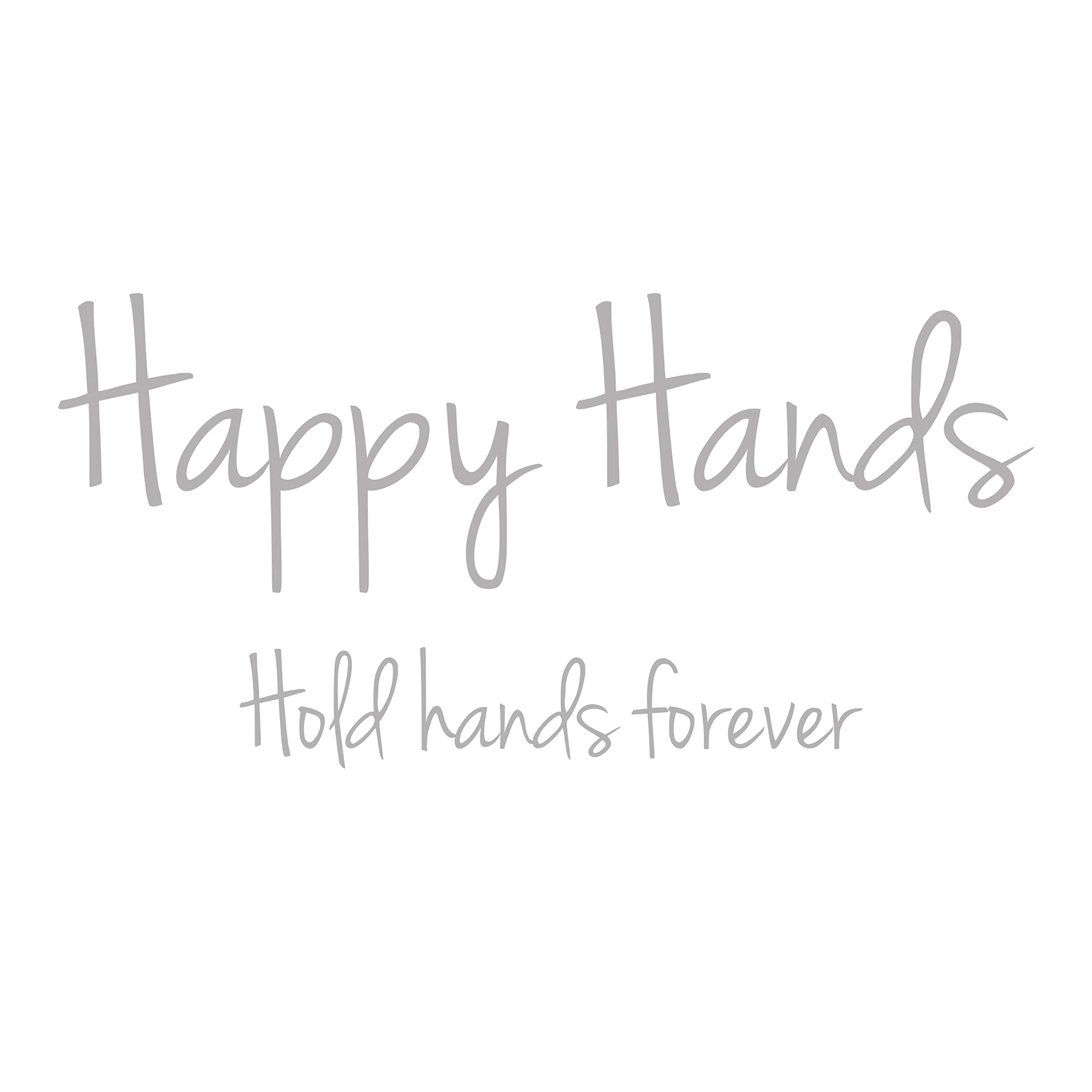 Dooky Happy Hands Ornament Juego de huellas de mano o de pie para un bebé como recordatorio (diámetro: 10,5 cm, fácil de manejar, incluye arcilla de modelar y cinta para la piel), plata