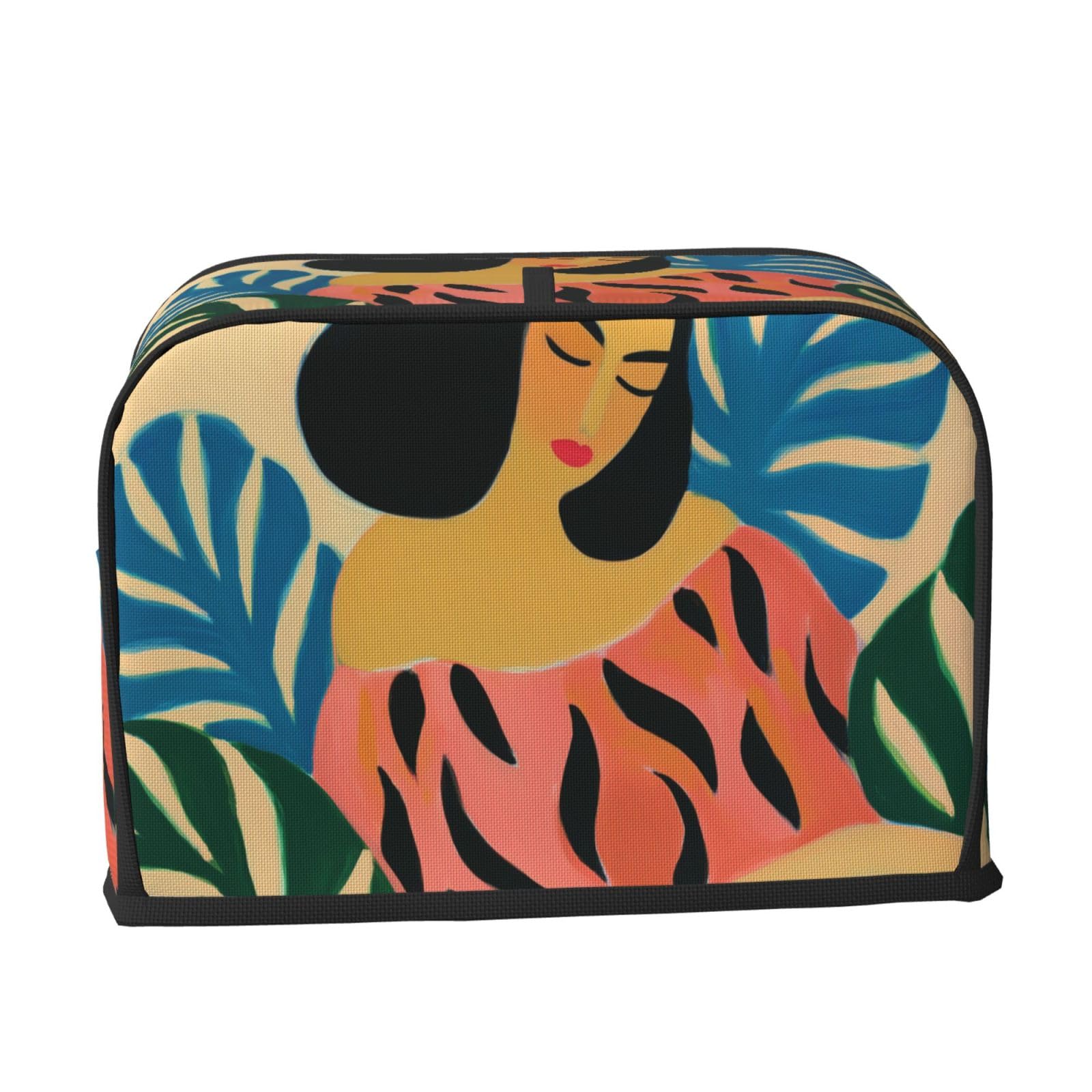 Tropical Plants Woman Boho Vintage Toaster Cover 2 Slice Toaster Covers Bread Maker Cover Kitchen Small Appliance Covers Kitchen Accessories