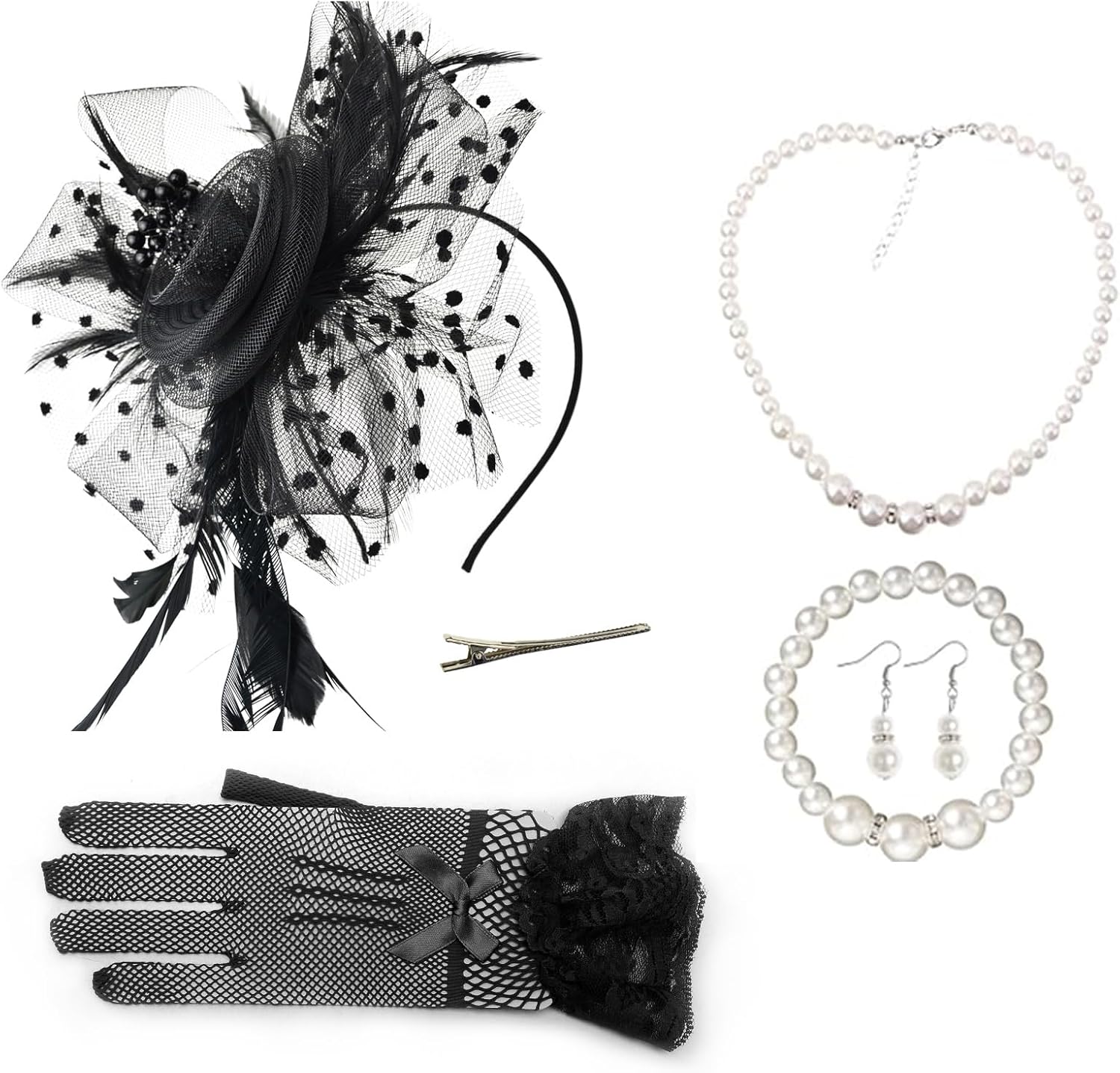 AQOKKA Women Fascinators Hats Flower Fascinators with Headband and Clip Tea Party Headwear for Women and Girls