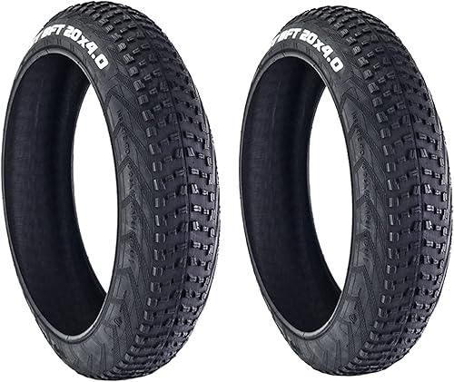 Neumático de repuesto para bicicleta, bicicleta de montaña, 20 x 4.0 pulgadas, neumático negro de bicicleta de 20 pulgadas