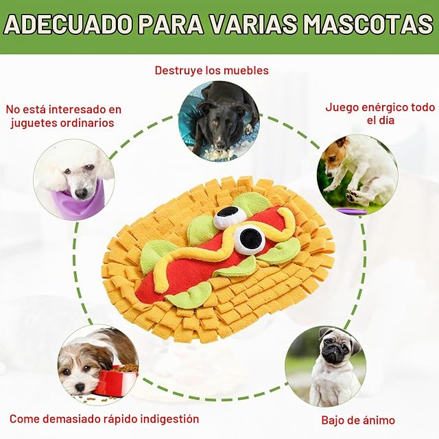 Foto 5 de 8 de Alfombra Olfativa Perros,Manta Olfativa Perro Lavable Material Polar,Juegos Interactivos para Perros…