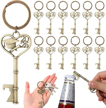 Misdary 36 Pcs Graduation Party Favors for Guests Graduation Cap Bottle Openers 2026 Graduations Keychain Class of 2026 Graduations Thank You Party Favors Souvenirs for Guests Bronze