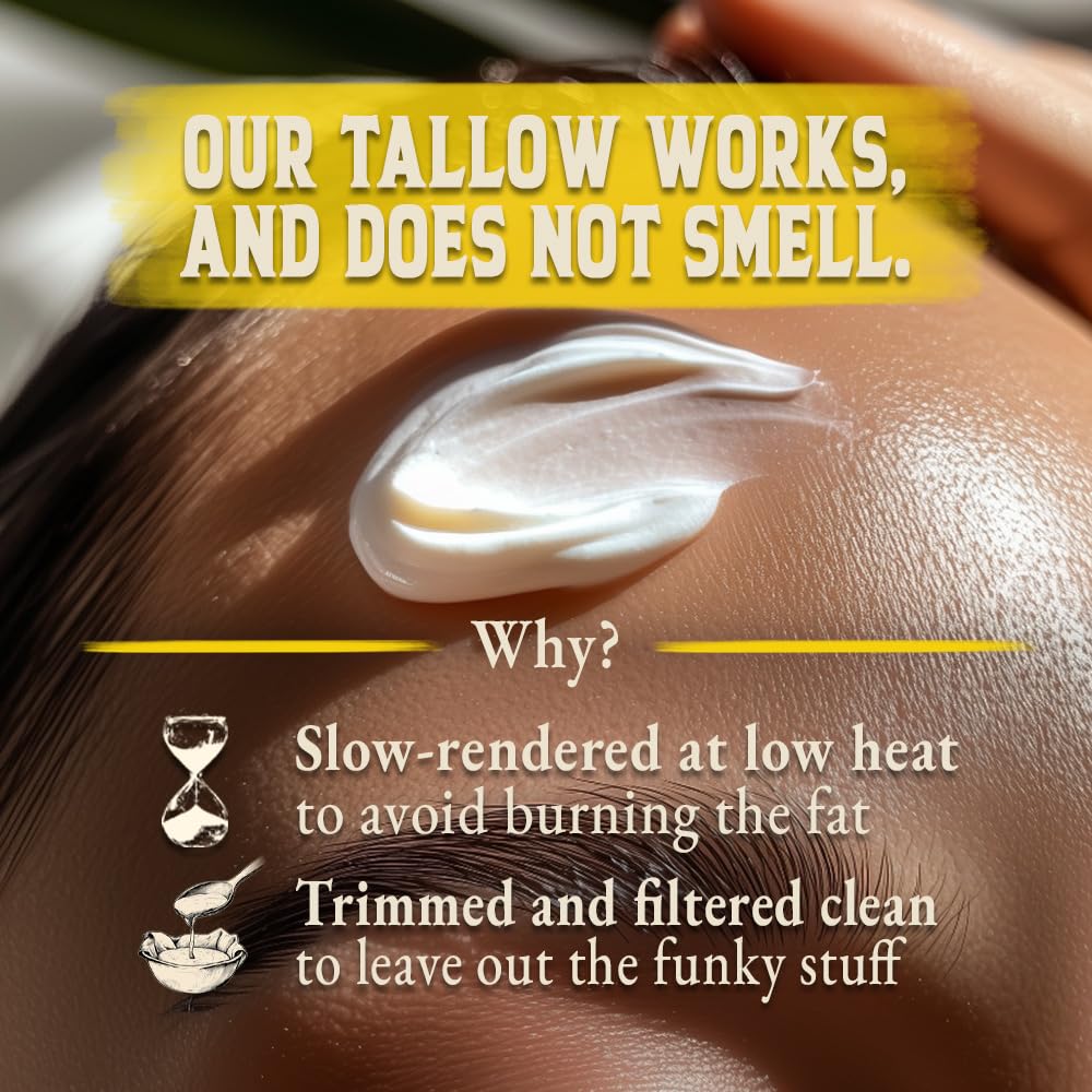 Organic Beef Tallow for Skin - 4 OZ (Citrus) — Grass Fed Beef Tallow for face + Body — US-Made Whipped Tallow and Honey Balm Moisturizer for Dry and Sensitive Skin, Eczema, Rosacea (No Additives) - Image 5