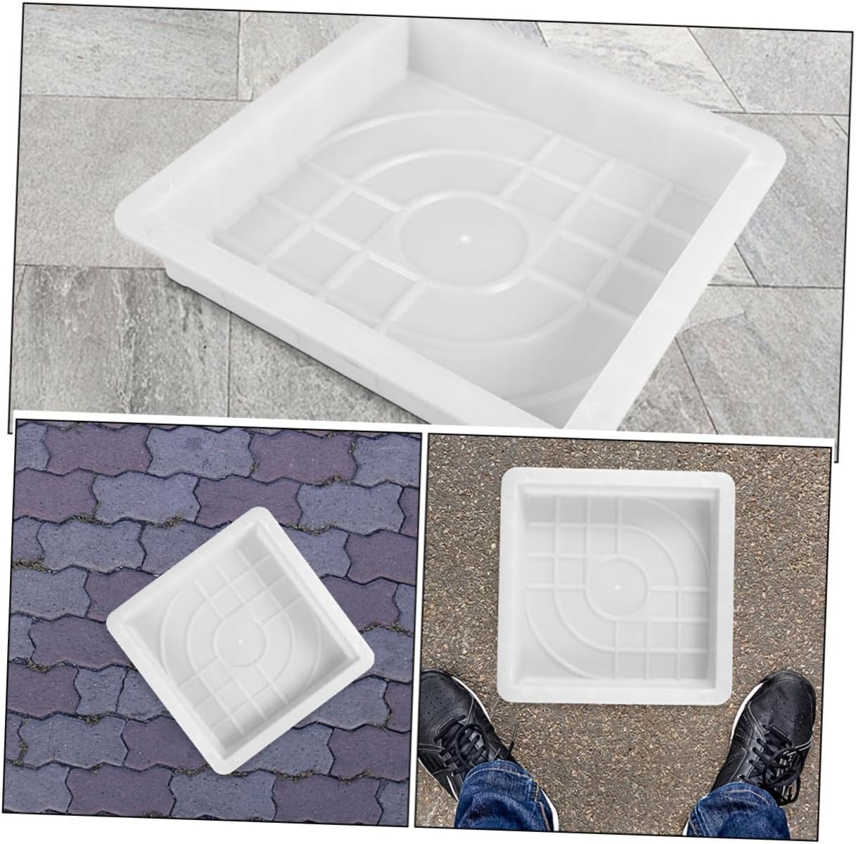 Toddmomy 3pcs Concrete Molds for Garden Pathways Durable Plastic Paving Stone Molds for Stepping Stones Patios and Outdoor Walkways Easy to Use Pavement for DIY Projects