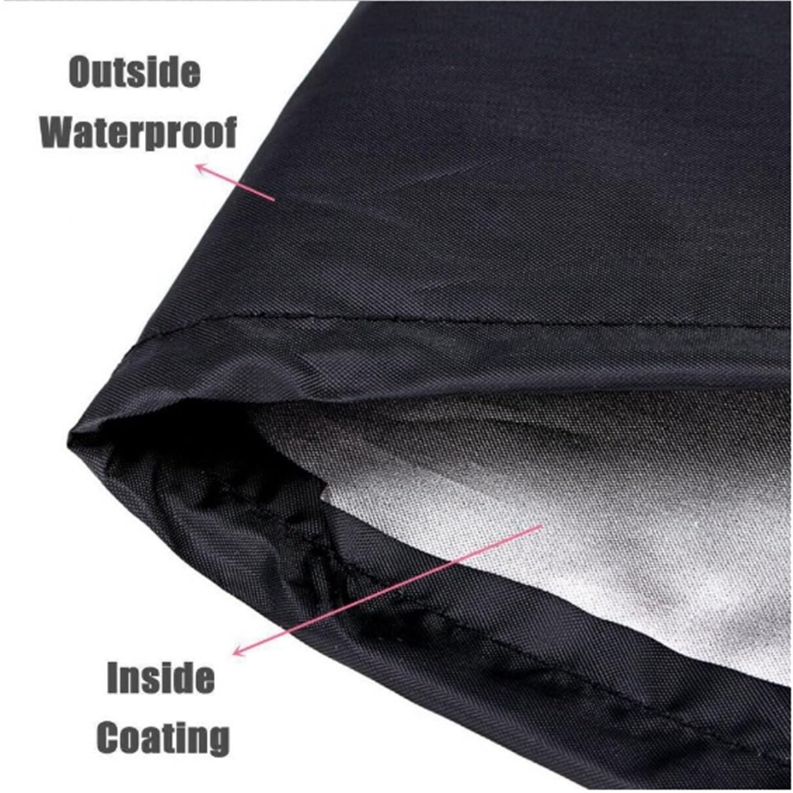 Copertura Braciere Rotonda Nastro Esterno | Copertura griglia barbecue poliestere antipolvere impermeabile protezione braciere della stufa(Nero,204x60cm)