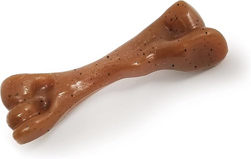 Nylabone Juguete masticable fuerte de hueso de fémur gourmet para cachorros, juguetes calmantes para la dentición de cachorros, enriquecimiento de