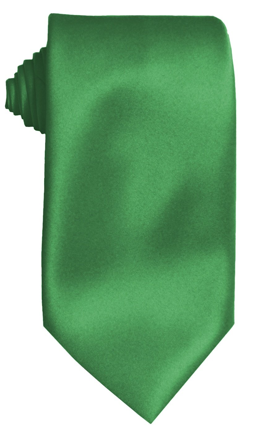 Men's Emerald Green Satin Neck Ties ST PATRICK'S DAY (Skinny Tie)