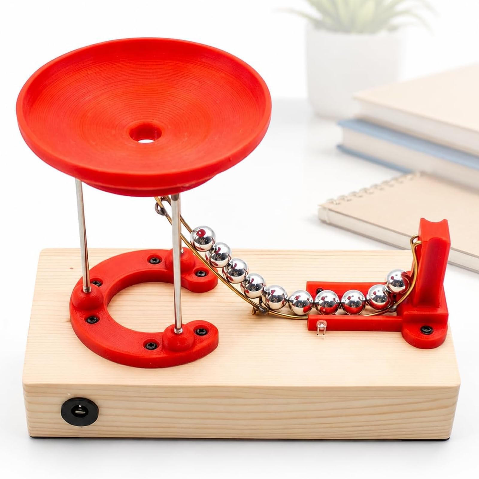 Modèle De Machine À Mouvement Perpétuel À Monter Soi-même, Modèle Électromagnétique À Mouvement Perpétuel, avec 8 Petites Billes Et Une Base en Bois, Idéal pour l'enseignement