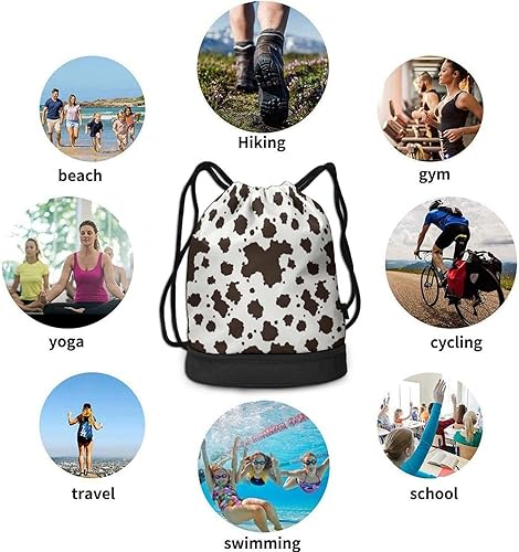 Miniatura 4 de RIMENCH Cinch de la mochila de la cuerda del bolso del gimnasio de los deportes de la mochila del cordón para la natación,, patrón759, Mochilas de